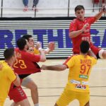 Romanian Handball National playing against North Macedonia