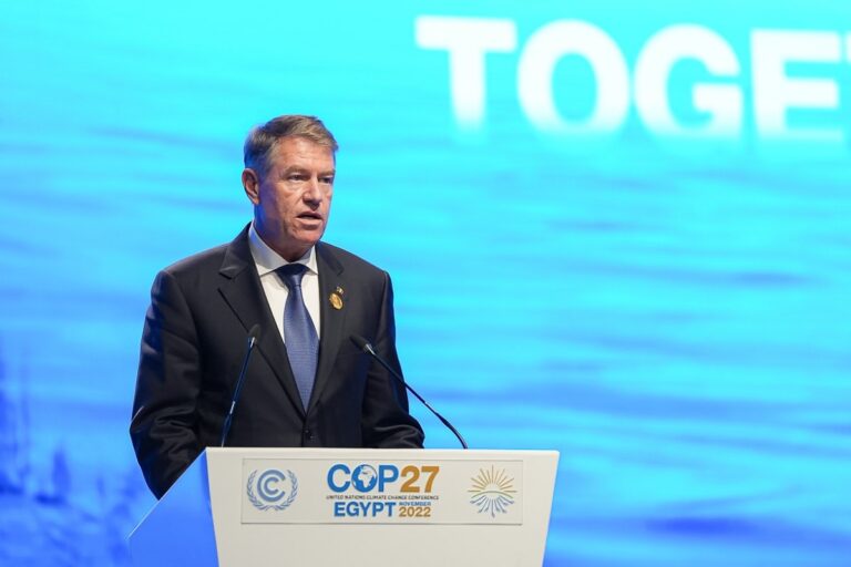Klaus Iohannis at COP27 in Egypt