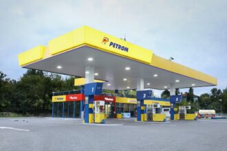 Petrom Gas Station in Romania
