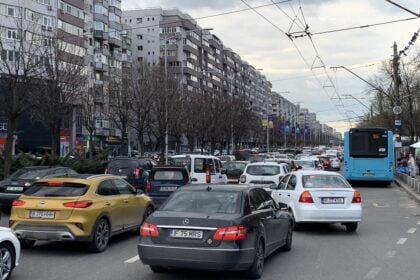 Congested traffic in Bucharest