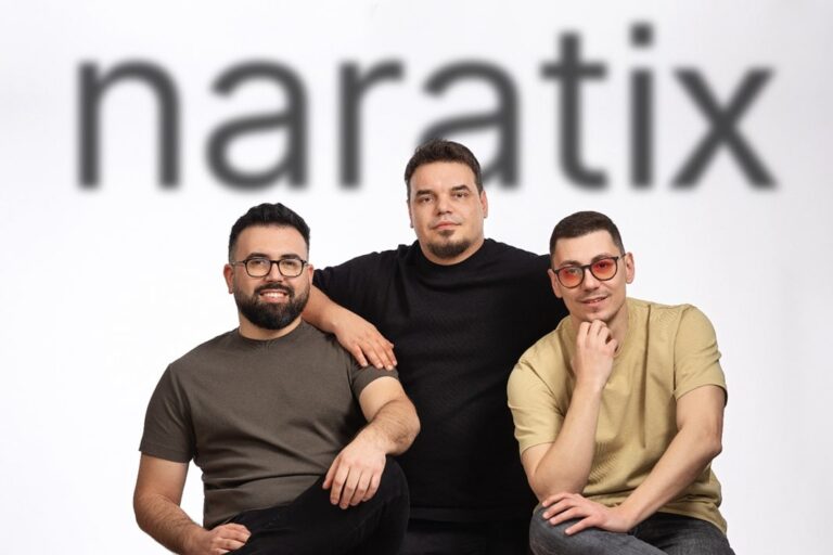 Cristian Orasanu, Ionut Avram si Marius Drenea, co-fondatori Naratix