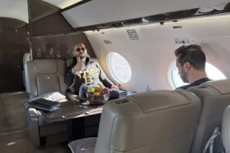 Tate brothers on a private plane