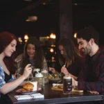 young people at restaurant