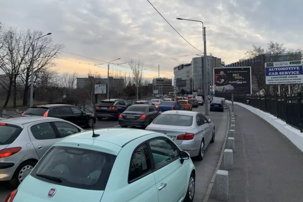 Congested traffic in Bucharest