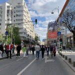 Weekend strolls on Calea Victoriei attract both locals and tourists
